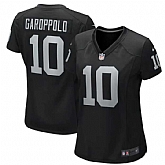 Women's Las Vegas Raiders #10 Jimmy Garoppolo Black Stitched Game Jersey(Run Small) Dzhi,baseball caps,new era cap wholesale,wholesale hats